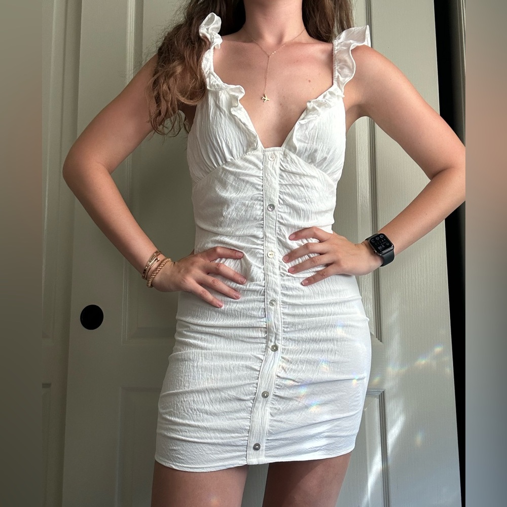 White mini dress